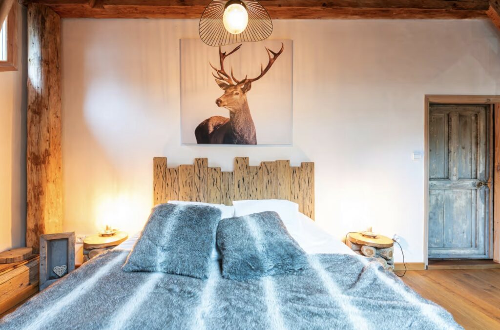 Chambre 3 du Chalet Alouette, décoration montagne